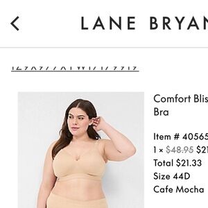 Lane Bryant Cacique No-Wire Lounge Bra - Cream